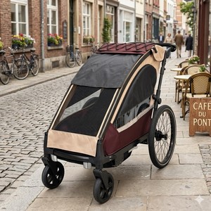 Poussette/remorque/voiturette 3 en 1 pour enfant en alliage d'aluminium avec suspension indépendante et capacité de charge de 35 kg pour des aventures actives - Product Image 1