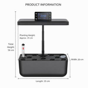 Système de jardin hydroponique intelligent d'intérieur avec lumière de croissance LED, réservoir d'eau de 5 L, circulation automatique pour herbes, légumes et fleurs - Product Image 2