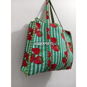 Bolso Tote de Gran Capacidad con Estampado de Tigre y Rayas Verdes, Estilo Bohemio, Cierre de Cremallera, Diseño Moderno para Todas las Temporadas - Product Image 3
