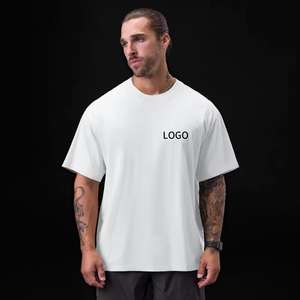 Camiseta personalizada con logo vintage, lavada al ácido, DTG/DTF, para hombre, de algodón grueso, lisa, extragrande, al por mayor, 100% algodón, para hombre. - Product Image 1