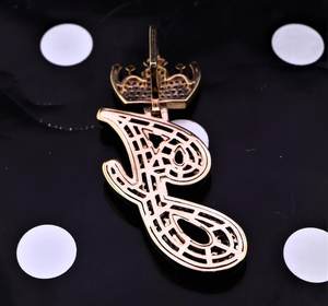 Collar de Moda Estilo Hip Hop con Letras Iniciales, Colgante de Plata 925, Colgante Personalizado con Corona, Moissanita VVS1, Regalo de Cumpleaños - Product Image 3