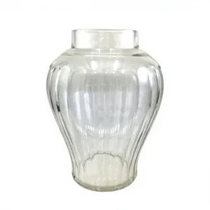 Jarrón de Cristal para Mesa con Diseño de Corte de Diamante, Decoración Artística Moderna de Vidrio para Bodas, Compromisos, Graduaciones - Product Image 1