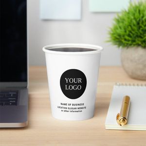Vaso de papel desechable de pared simple de 6 oz con logotipo personalizado para cafeterías y restaurantes estándar - Product Image 6