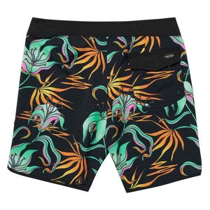 <b>Men's</b> Floral Board Shorts Quick Dry Drawstring Swim <b>Trunks</b> Mid Waist Short Length Casual Style <b>Mens</b> Surf Swimwear - Product Image 3