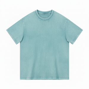 เสื้อยืดคอตตอนฟอกสีทรงโอเวอร์ไซส์สำหรับผู้ชาย 230 GSM สไตล์ลำลอง สตรีทแวร์ เนื้อผ้านุ่ม สวมใส่สบาย ระบายอากาศได้ดี น้ำหนักเบา ทรงหลวม รับผลิตแบบ OEM - Product Image 1
