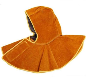 Vente en gros, personnalisable en usine, cagoule de soudeur en cuir croûte de qualité supérieure, respirante, ignifuge, imperméable et résistante au feu - Product Image 6