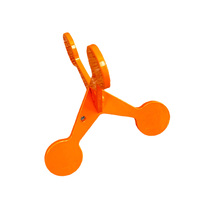 Cible de tir portable mini 12x12x12cm orange pour lance-pierre, épaisseur 4mm, réinitialisation automatique, haute visibilité