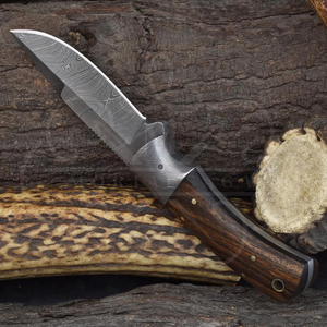 มีดบุชคราฟท์ดามัสกัส ด้ามไม้โรสวูด พร้อมปลอกใส่แบบแนวนอน - Product Image 4