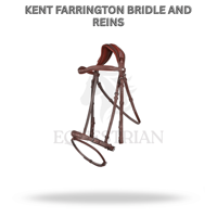 Ensemble de bridon en cuir KENT FARRINGTON avec rênes pour l'équitation anglaise et le saut d'obstacles