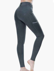 New Fashionable High Waisted <b>Black</b> Horse Leggings Customized Eco Friendly Equestrian Clothing Women Compression <b>Pants</b> - Product Image 3