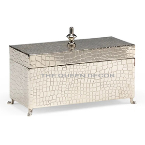 Caja de Almacenamiento de Joyas de Lujo, Estilo Vintage, Forma Rectangular, con Tapa de Vidrio Transparente, Decoración Interior Duradera para la Sala de Estar - Product Image 3
