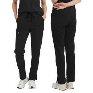 Conjunto de Uniforme Médico para Mujer, Top con Cuello en V, Pantalones Jogger Cargo, Tela de Spandex/Algodón, Bolsillos, Servicio de Marca Personalizada - Product Image 1