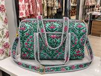 Sac de voyage de luxe Le Souvenirs en coton durable à imprimé floral avec fermeture éclair, grande capacité