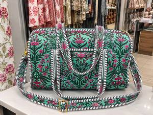 Bolsa de Lona de Algodón Resistente con Estampado Floral Deportivo de Lujo Le Souvenirs, con Cierre de Cremallera, Gran Capacidad, Bolso de Viaje - Product Image 1