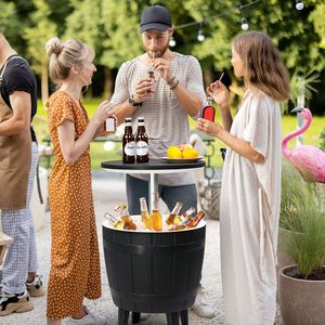 Refrigeratore da Patio Regolabile in Plastica con Capacità di 10 Galloni per Birra e Vino - Resistente a Tutte le Condizioni Atmosferiche - Product Image 6