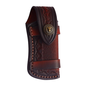 Handmade Leather Pouch For Folding Knives Handcrafted Genuine Leather Protective Belt Holster Knife Storage Case Outdoor - Product Image 3