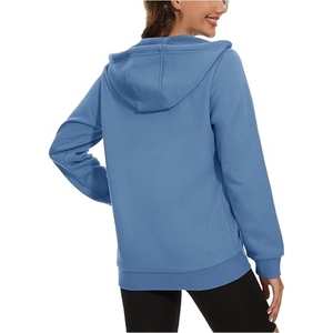 <b>Women's</b> Fleece Lined <b>Zip</b> <b>up</b> Hoodies Casual <b>Jacket</b> With Hood Athletic Work Out Full <b>Zip</b> Pockets Sweatshirt Custom <b>Women</b> Hoodie - Product Image 4
