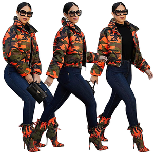Veste matelassée pour femme en sublimation, personnalisable, chaude, pour l'extérieur, mode automne-hiver, vente en gros - Product Image 3