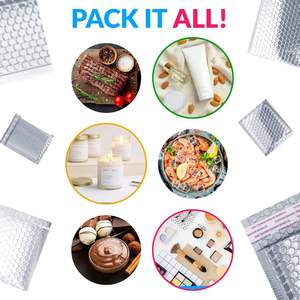 Paquete de 10 protectores térmicos de burbujas autosellantes 12 \ "X 17 \" CON AISLAMIENTO impermeable para envío en frío para cosméticos alimenticios otros artículos - Product Image 6