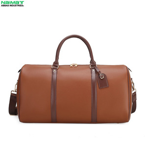 Sac de voyage en cuir PU marron grande capacité pour hommes et femmes, utilisation en extérieur toutes saisons, imperméable - Product Image 2