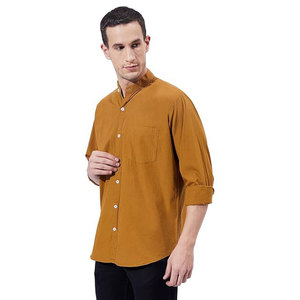 Camisas de franela de algodón de longitud completa de alta calidad para hombre patrón de cuadros oscuros para Polo Turn-Down verano Casual manga larga - Product Image 3