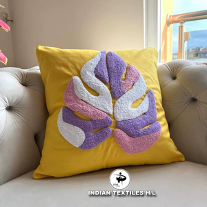 ปลอกหมอนอิงผ้าฝ้ายอินเดียทำมือสุดหรู ปลอกหมอนสำหรับใช้ในบ้าน เป็นมิตรกับสิ่งแวดล้อม รับผลิตตามสั่ง ขายส่ง - Product Image 1