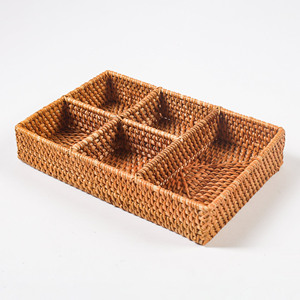 Home Decor Kitchen <b>Drawer</b> Accessories Cutlery <b>Tray</b> Organizer Rattan Holder <b>Tray</b> for Utensils - Product Image 3