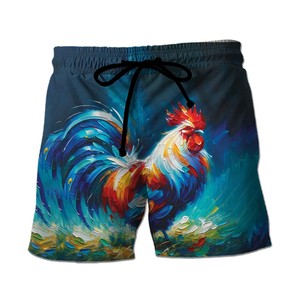 Funny Kung Fu Chicken Pattern Beach Shorts Summer Fashion <b>Mens</b> Kids 3D Animals Printed Board Short Casual Oversized Swim <b>Trunks</b> - Product Image 5