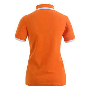 Chemises polo pour femmes, coupe ajustée, nouvelle conception OEM, manches courtes, boutons, coton respirant, couleur unie, été - Product Image 2