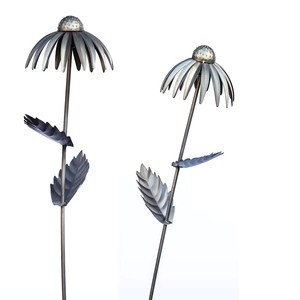 Piquet de jardin rustique en fer galvanisé à poignée spirale, durable, pour aménagement paysager extérieur et support de bordure décoratif - Product Image 3