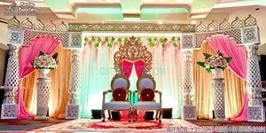 Grand décor de scène de Style Villa, thème marocain, scène blanche, Grand mariage, décoration de scène romaine - Product Image 5