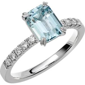 <b>Emerald</b> Cut Blue Topaz <b>Ring</b> 925 Sterling <b>Silver</b> Gold Plated Luxury Gemstone Engagement Wedding Party Anniversary Gift - Product Image 6
