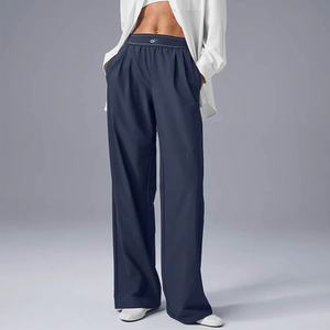 Men's Mid-Waisted Wide-Leg Canvas Cargo Sweatpants | Quick Dry <b>Waterproof</b> Fitness Sports <b>Trousers</b> for Pilates Gym Running - Product Image 3