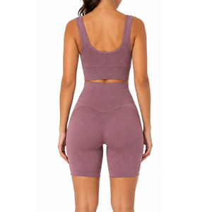 Ensemble de sport pour femmes, 2 pièces, respirant, extensible, vêtements de sport pour yoga, gym, entraînement, fitness et course à pied - Product Image 6