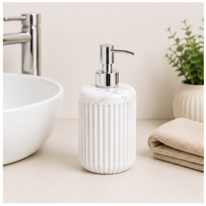 Distributeur de savon en marbre blanc naturel de luxe, flacon à savon pour les mains avec pompe, pour hôtels et décoration de salle de bain design, en solde - Product Image 6