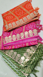 Kota Doria Dupatta With Work Bandhej Print Dupatta 2.40 Mètre Taille Libre Cadeau de Mariage Cadeau de Retour - Product Image 2