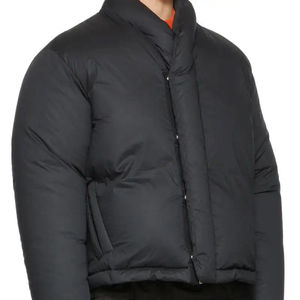 Fully Customized Men's Waterproof Canvas Puffer <b>Jackets</b> Polyester Wadding Filled Winter DDP Shipping - Product Image 2