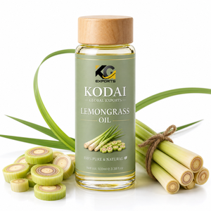 Aceite Esencial de Limoncillo de Tamil Nadu 100% Puro y Natural de Primera Calidad, Destilado al Vapor, para Aromaterapia y Cuidado Facial, Kodai Global Export - Product Image 1