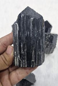 Tourmaline noire naturelle, cristal de guérison, pointe de tourmaline noire brute à facettes, Reiki Vastu, tourmaline noire sur pied - Product Image 3
