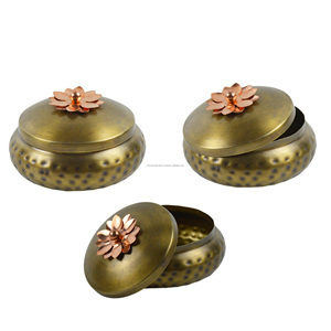 Pot en métal rangement vaisselle peinte récipient de service de Fruits secs bacs de rangement de bonbons boîtes conteneurs - Product Image 5