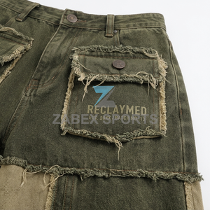 Pantalones Cargo Vaqueros ZABEX SPORTS Premium para Hombre, Diseño Multipanel con Parches, Estilo Holgado, Colección de Moda Urbana Personalizada - Product Image 3