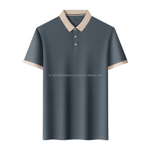 Camiseta de Manga Corta para Hombre con Logotipo Personalizado OEM, Diseño Bordado e Impreso, Color Sólido, Cuello Tipo Polo Informal - Product Image 1