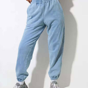 Women Solid Color Hooded Sweatshirt <b>Set</b> Casual Loose Fit Full Length Acid Washed Autumn Streetwear Tracksuits - Product Image 5