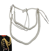Aiguillette dorée et argentée allemande pour uniforme de cérémonie et cordon d'épaule en mylar