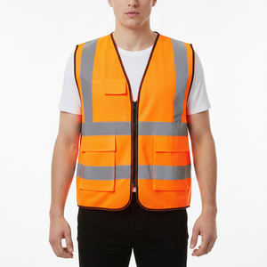Gilet de sécurité réfléchissant haute visibilité ANSI Classe 1 avec logo personnalisé, LED clignotante, imperméable, pour hommes, pour la construction - Product Image 2