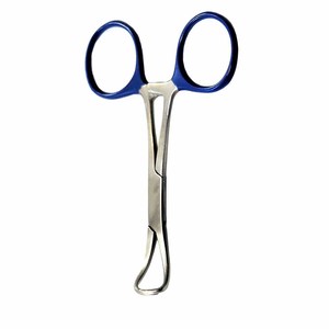 Pinces à serviettes chirurgicales CYNAMED en acier inoxydable avec poignée bleue, certifiées CE Classe I, pour usage chirurgical et dentaire - Product Image 2