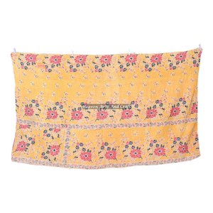 Couverture Kantha en coton faite à la main en Inde, style vintage Gudri, réversible, vente en gros, couverture lourde indienne réversible cousue à la main - Product Image 6