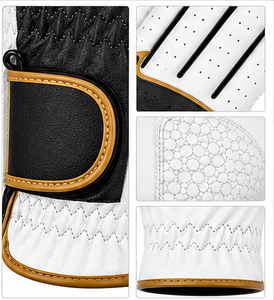 Gants de golf de luxe en cuir Cabretta respirant pour hommes et femmes, adhérence douce, antidérapants, accessoire de sport, logo, vente en gros - Product Image 4