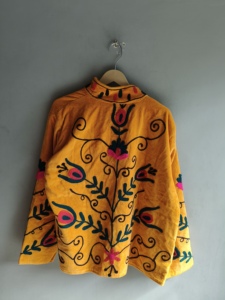 Hand Embroidered Cotton Jacket <b>Women</b> Mandarin Collar Floral Pattern Full Sleeve Spring Bohemian Style <b>Coat</b> GIFT FOR HER - Product Image 6