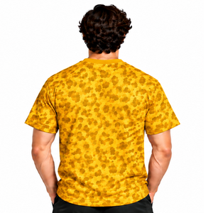 Golden Yellow <b>Leopard</b> <b>Print</b> T <b>Shirt</b> Unisex Short Sleeve Casual Printed Tee Lightweight Streetwear Custom Sports Training Top - Product Image 2